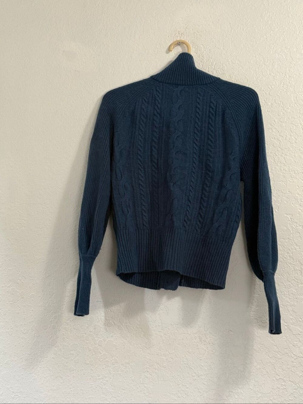 J crew Collection wool blend fisherman twisted cable-knit cardigan XS - Picture 3 of 4